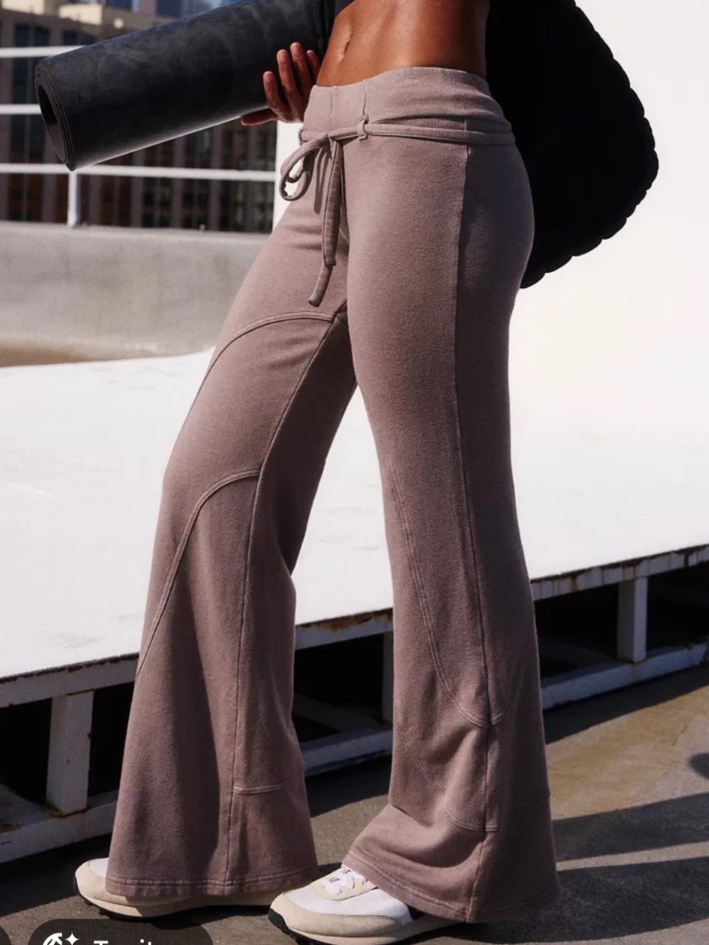 Free People Taupe Swing-Around Flare Pants